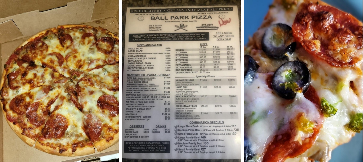 Ball Park Pizza & Eatery Menu